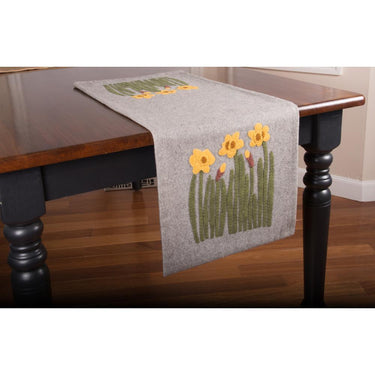 Grey Daffodil Table Runner TRRE0310 - The Fox Decor